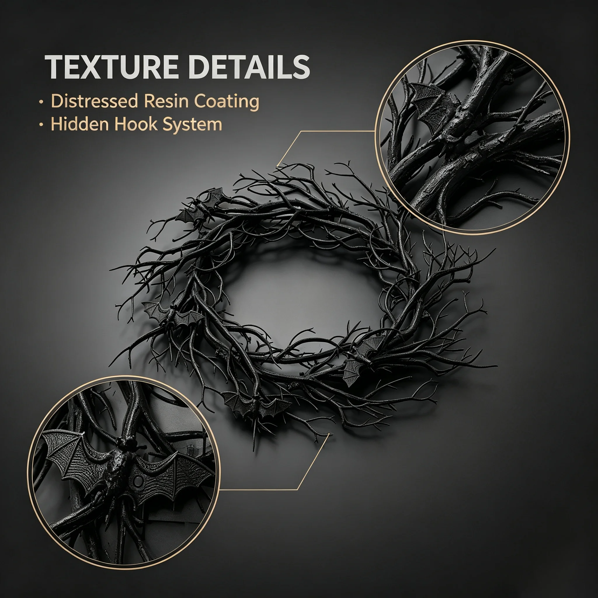 พวงหรีดค้างคาวกอธิคสีดำ, พวงหร - Cosplay Bat Prop บทวิจารณ์และราคา