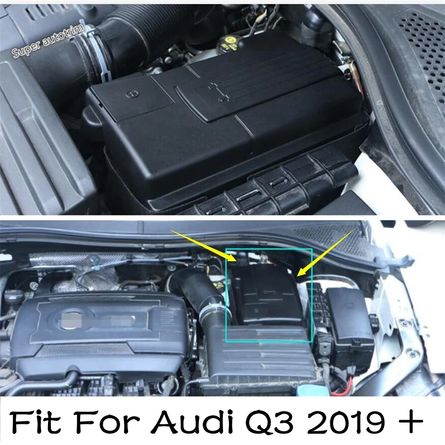 

Car Engine Battery Anode Positive Negative Electrode Pole Protective Cover Black Modified Accessories For Audi Q3 F3 2019 - 2024