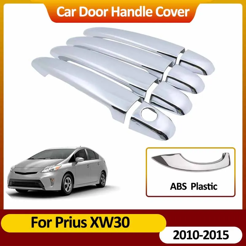 For Toyota Prius 30 XW30 ZVW30 2010~2015 2014 Door Handle Cover Sticker Auto Exterior Scratch Resistant Car Decorate Accessories