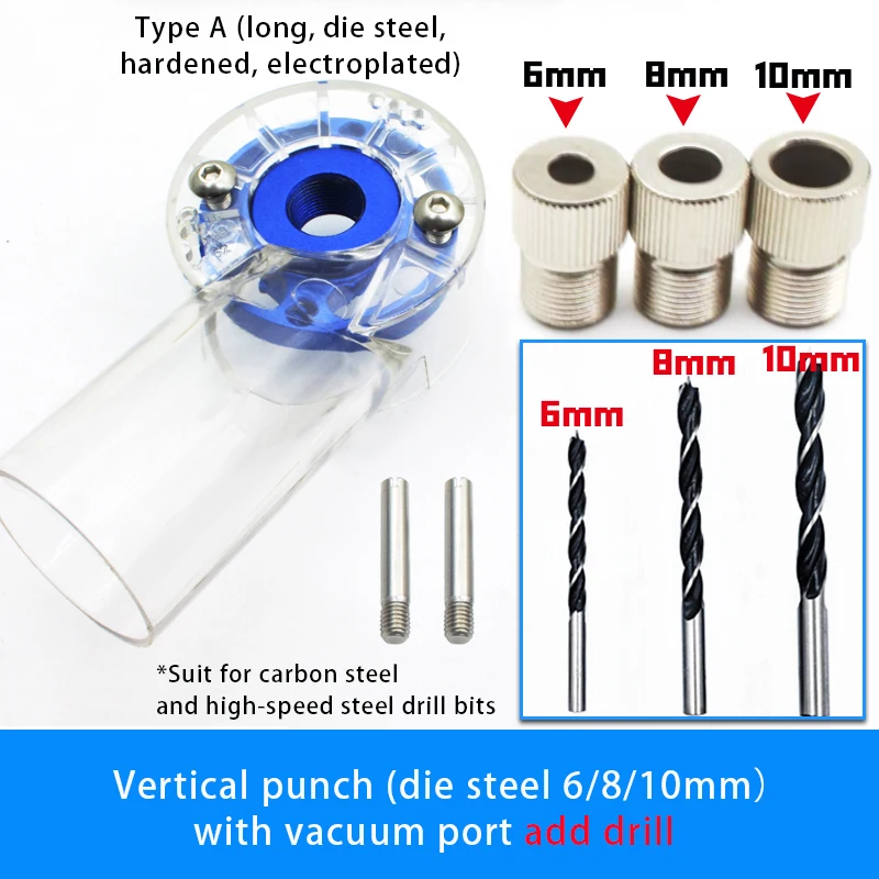 50 Stück/Packung Runde Holzdübel 6*40mm 8*40mm für Schrankbau DIY Holzbearbeitung Dübel-Vorrichtungsset - Selbstzentrierende Bohrführung – Detail 9