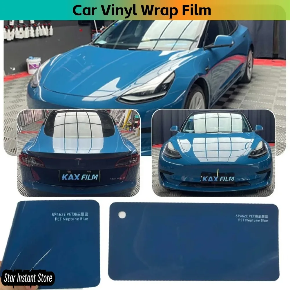 

ПЭТ Neptune синий автомобиль изменение цвета защитные пленки от краски против царапин УФ-наклейки наклейки автомобильная упаковка 17 м