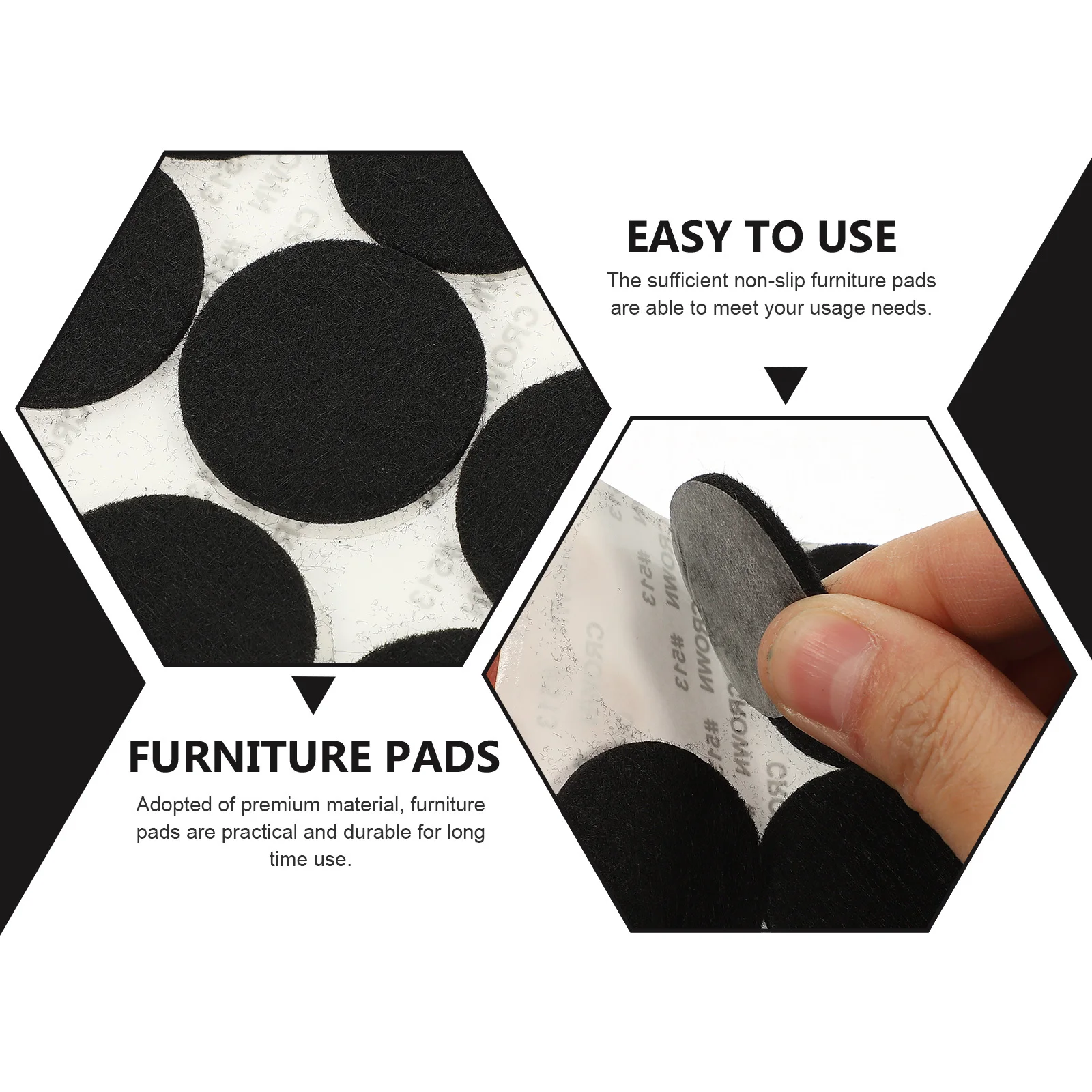 

100Pcs Non Slip Furniture Pads Self Adhesive Chair Leg Floor Protectors Non-Slip Grippers for Wood Tile Laminate Floors