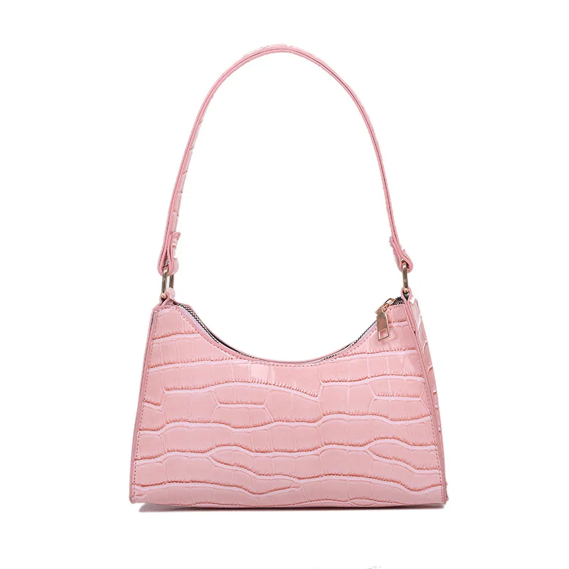 

New small fresh underarm bag, crocodile pattern retro and personalized single - shoulder handbag