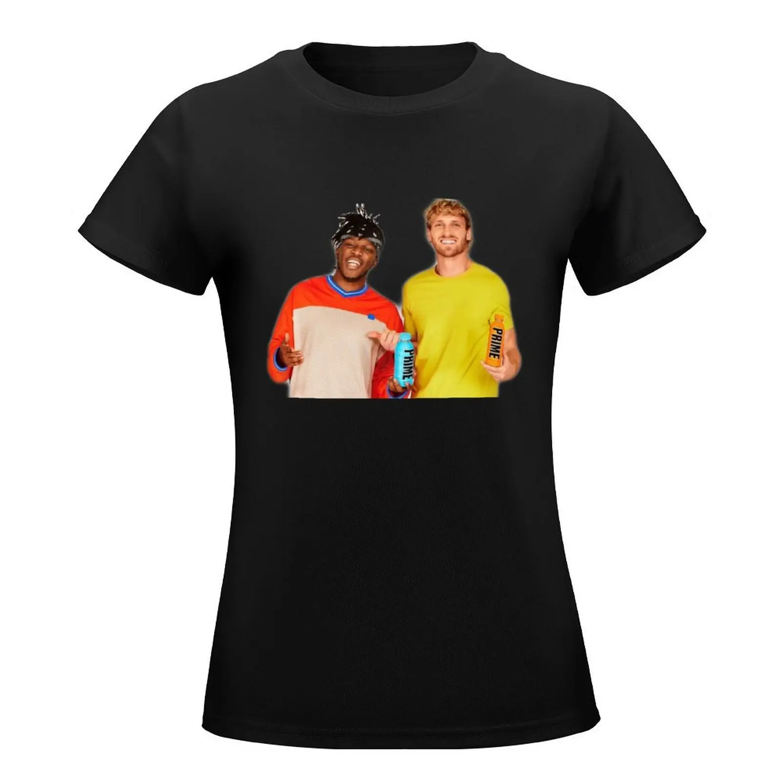 Logan Paul and KSI T-Shirt tops korean fashion female t-shirt dress for Women long