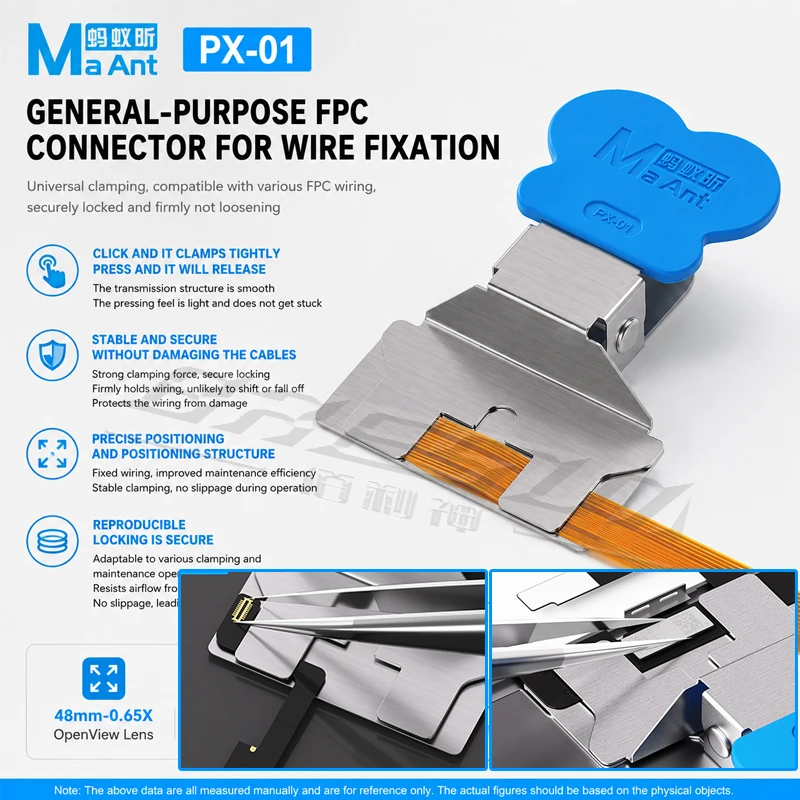 MAANT PX-01 General-Purpose Fpc Connector For Wire Fixation  For Phone Repair Wire Harness Fixing and Clamping MaintenanceTools