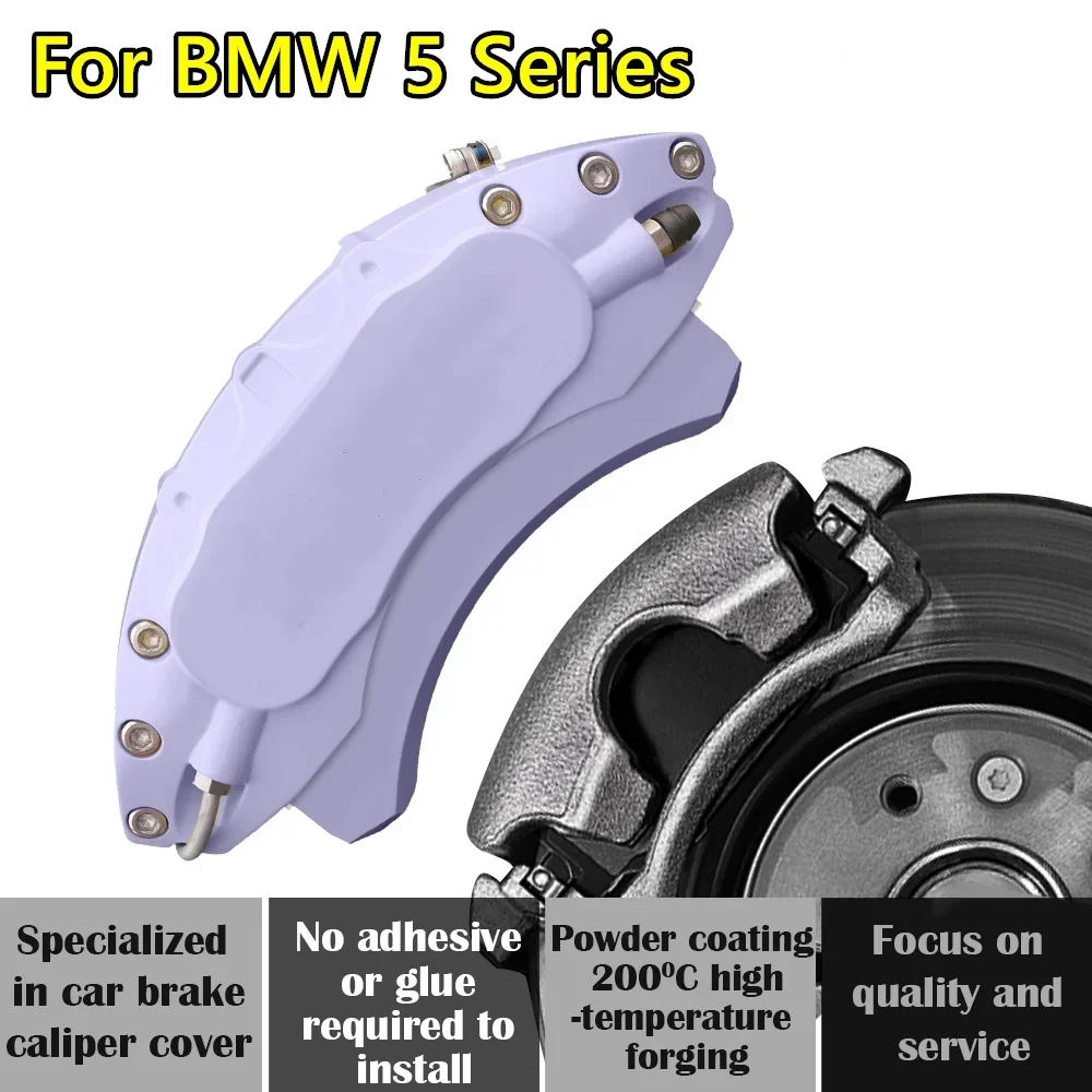 For BMW 5 Series Car Brake Caliper Cover Aluminum Alloy Metal Kit Fit 520Li 523Li 528Li 530Li 535Li 2008 2009 2010 2011 2012