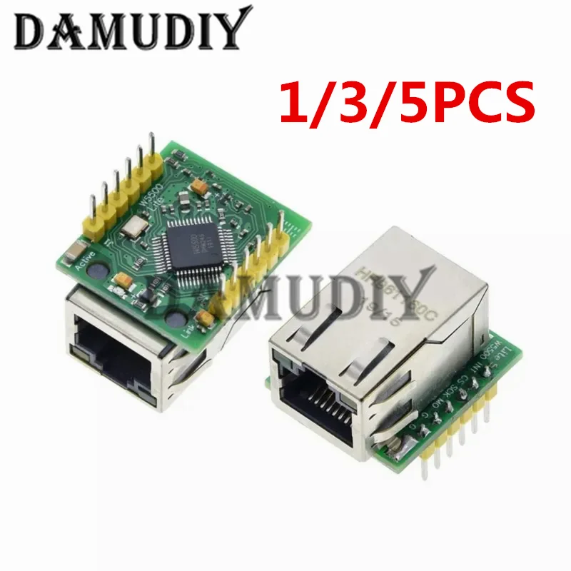 1-5PCS W5500 Module TCP/IP Ethernet Module Compatible with WIZ820io Network Interface RC5 IoT for Arduino