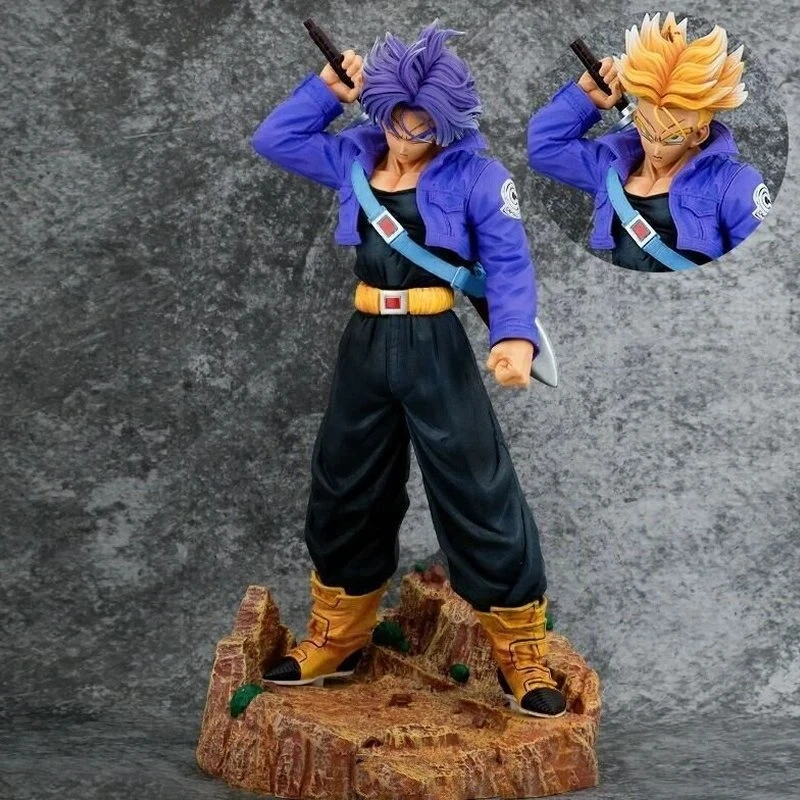 

Dragon Ball Beijita Tranks Father And Son Handmade Super Saiyan Desktop Decoration
