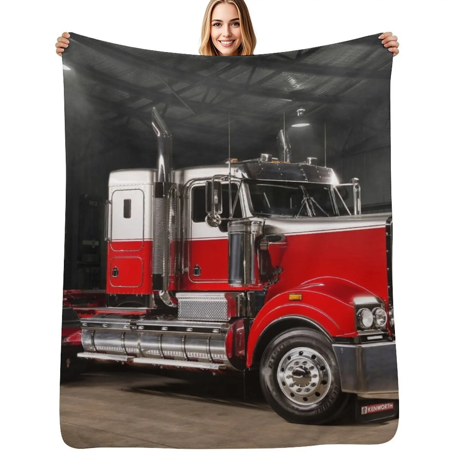 Matthew Mizzi's Kenworth Truck Throw Blanket Soft Breathable Blanket for Night Sleeping