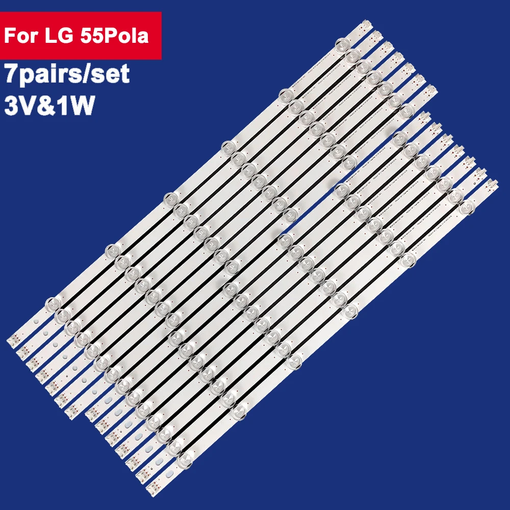 

7Pairs 595mm+545mm For LIG 55Pola LED Backlight TV 7Leds 55LN578S-ZE 55LA613S-ZB 55LA6134-ZB 55LA6136-ZB 55LN5400-ZA 55LN5404-ZA