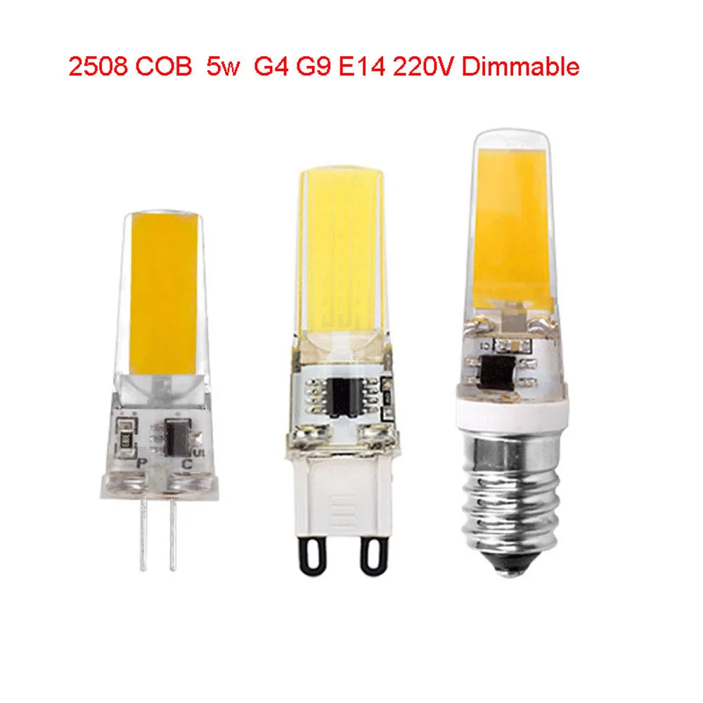 

10pcs 220v Dimmable G4 G9 E14 LED Lamp 2608 2809 5w 7w Crystal Chandelier Bedroom Reading Desk Lamp Replace 50w 70w Halogen Bulb