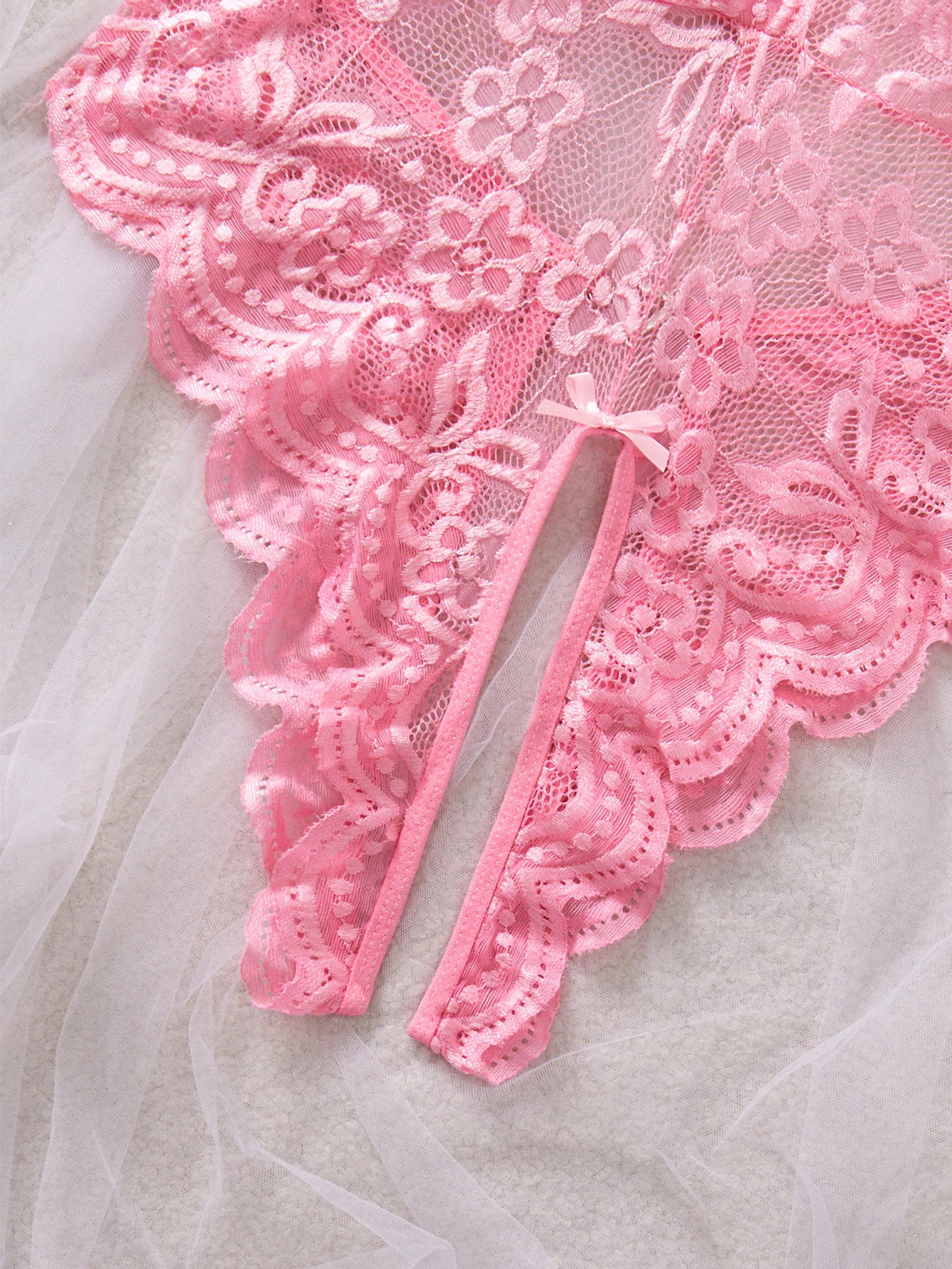 Exotický kostým Teddies Žena Sexy spodní prádlo Crotchless Sexy spodní prádlo Porno Babydoll šaty Duté horké krajkové sexy body pyžamo - náhled 3