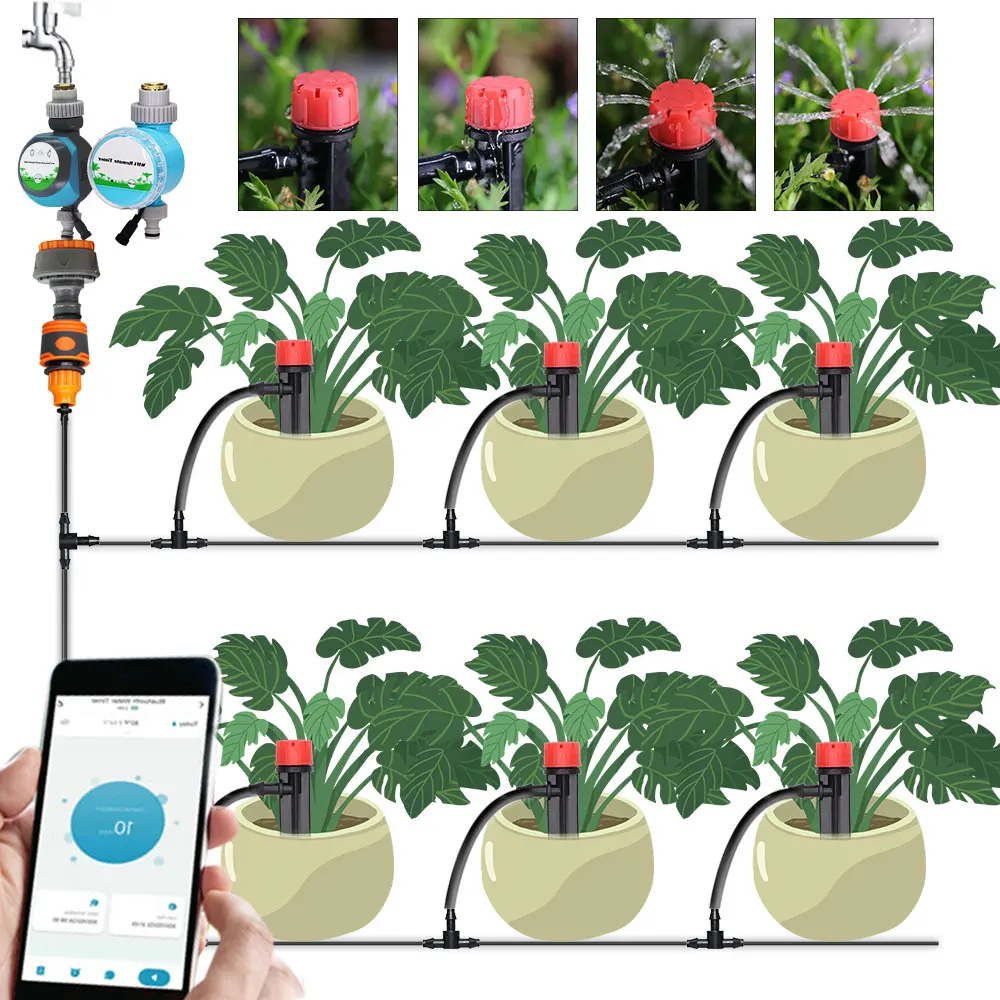 Tuya 30-50M inteligentny systemu nawadniania 1/4 \'\'wąż telefon zdalny zegar sterujący zestaw do domu doniczka ogrodowa rośliny nawadnianie urządzenia