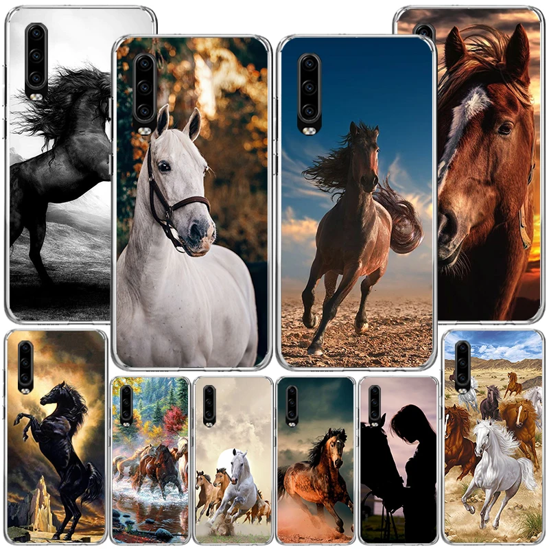 Horse Great Beauty Galloping Phone Case For Huawei P40 P30 P20 P10 Lite Mate 20 10 Pro P Smart Z Y5 Y6 Y7 Y9 Personalized Print