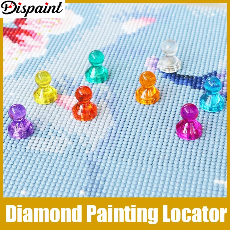 Dispaint 1pcs Random Color Diamond Painting Locator Magnet Cover Holder Diamond Embroidery Localizer Accessories Fixer Tool Gift