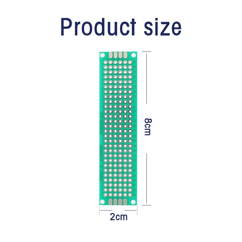 5PCS/Lot 2*8CM Single Sided Copper Prototype PCB DIY Universal Circuit Board Printed Circuit Boards Breadboard 20*80mm