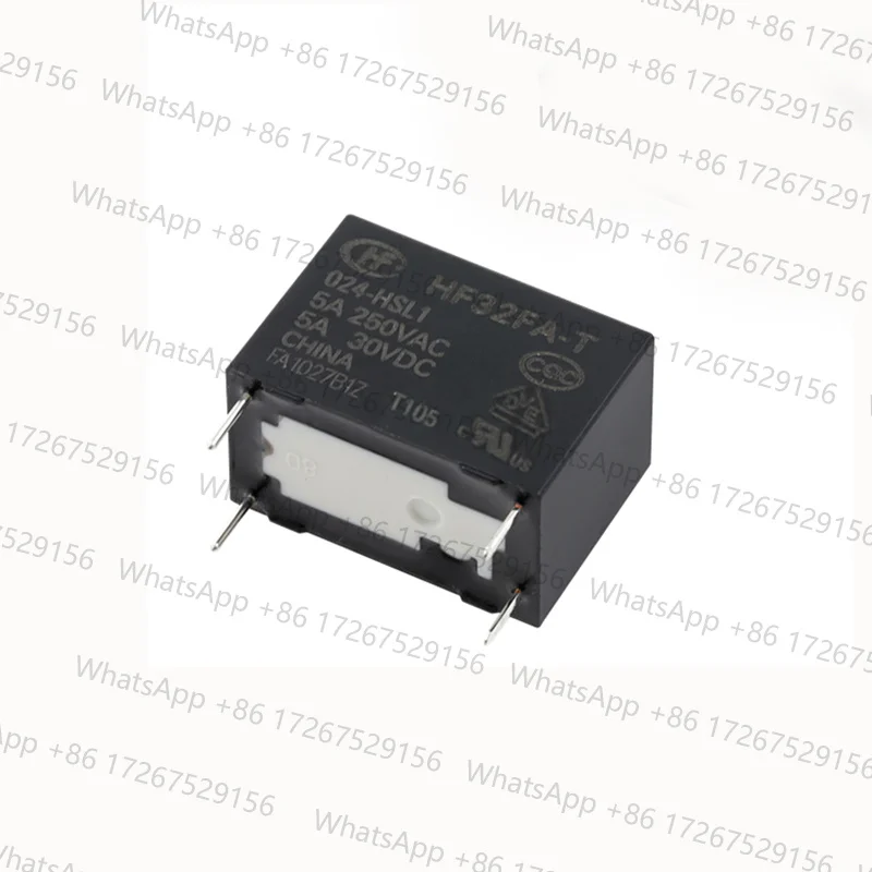 Новинка! Реле 24В HF32FA-T-024-HSL1 (HF32FA T 024 HSL1, HF32FAT024HSL1) — комплект без контактов, 24В DC, 5А, 250В AC, 4-контактный.