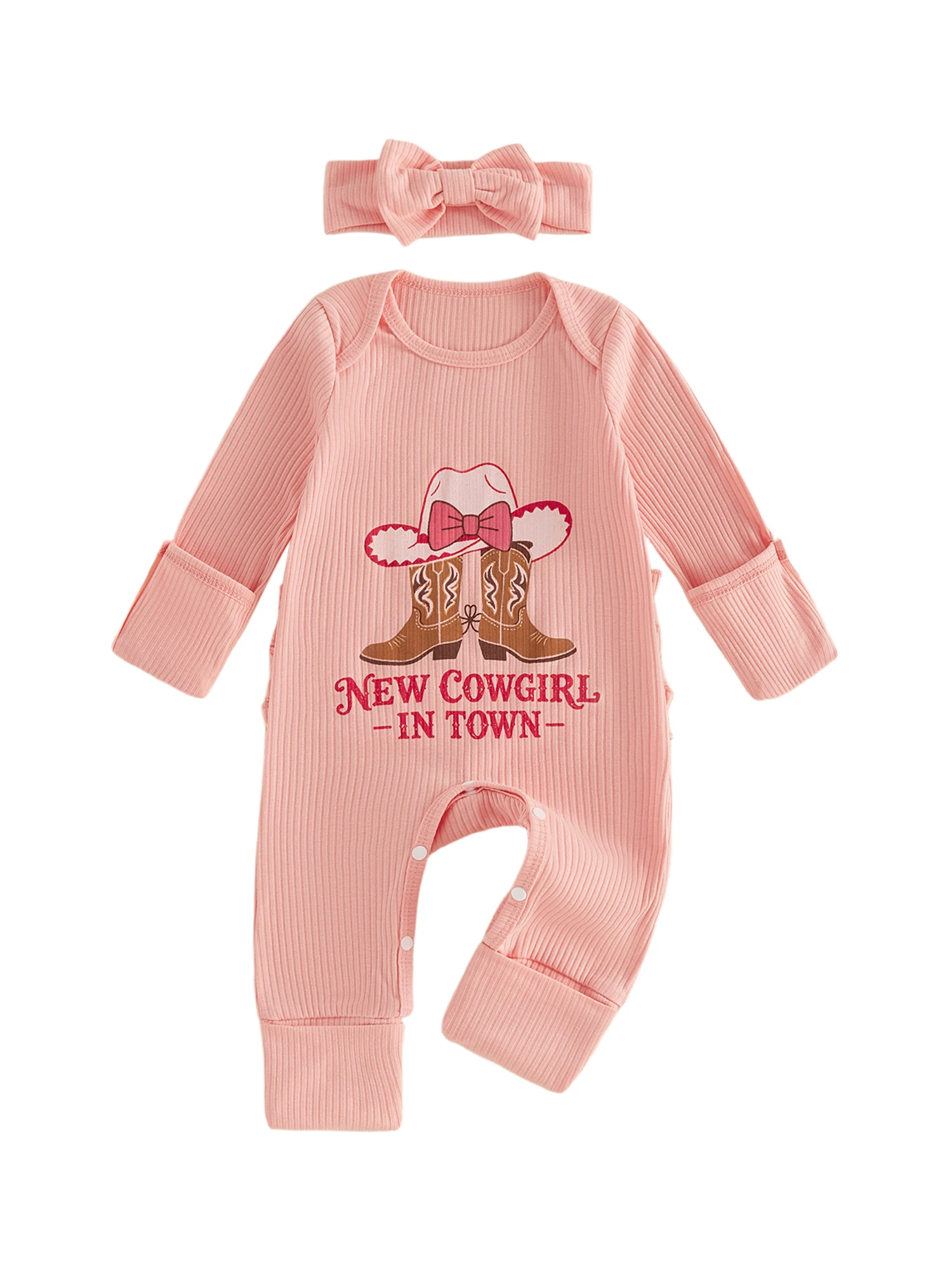 Long Sleeve Jumpsuit Fall Fashion Letters Jumpsuit With Headband Jumpsuit With Letters Boots Print Boots Print Fashion Fashion