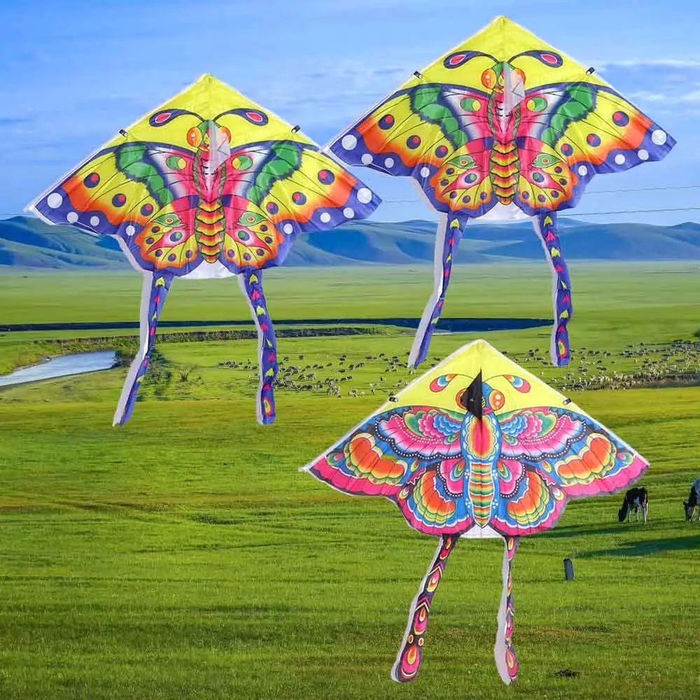 الرياضة في الهواء الطلق التفاعلية مع خط مقبض أداة طيران سهلة الطيران طائرة ورقية على شكل فراشة ورقية تحلق