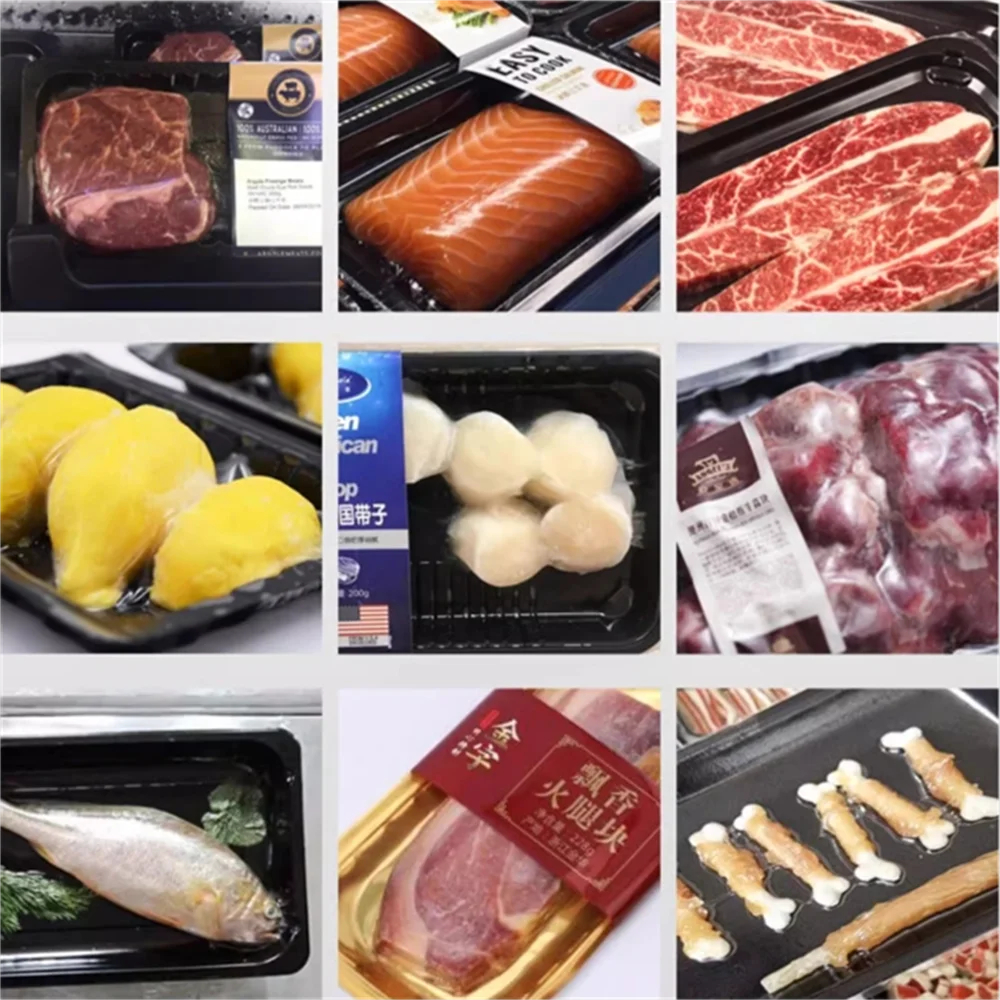 Film Width 320 mm top Fresh Fruit Vege Sealing Steak imp Seafood Meat Food Tray Vacuum Packing hine