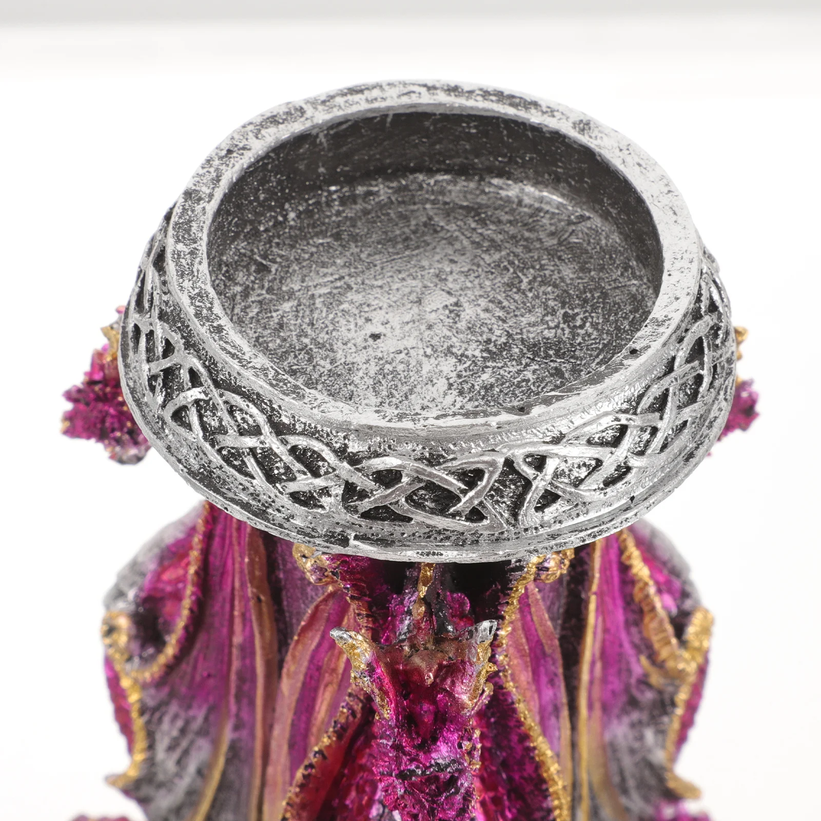 

Vintage Dragon Holder Decor Creative Candlestick for Tabletop Colorful Stand Centrepiece