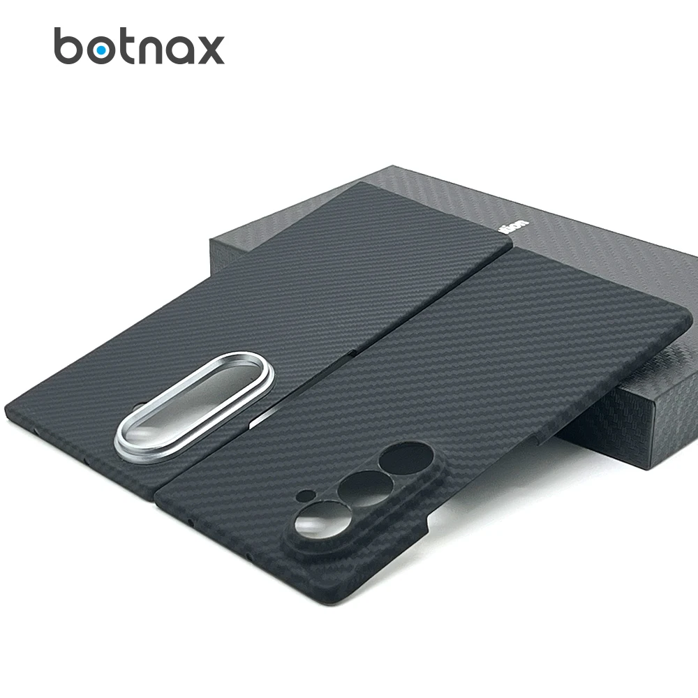 Lightweight Carbon Fiber Cover for Galaxy Z Fold7 Case Samsung Fold 7 Kevlar Aramid Fiber Anti-Scratch Protective Skin Coque