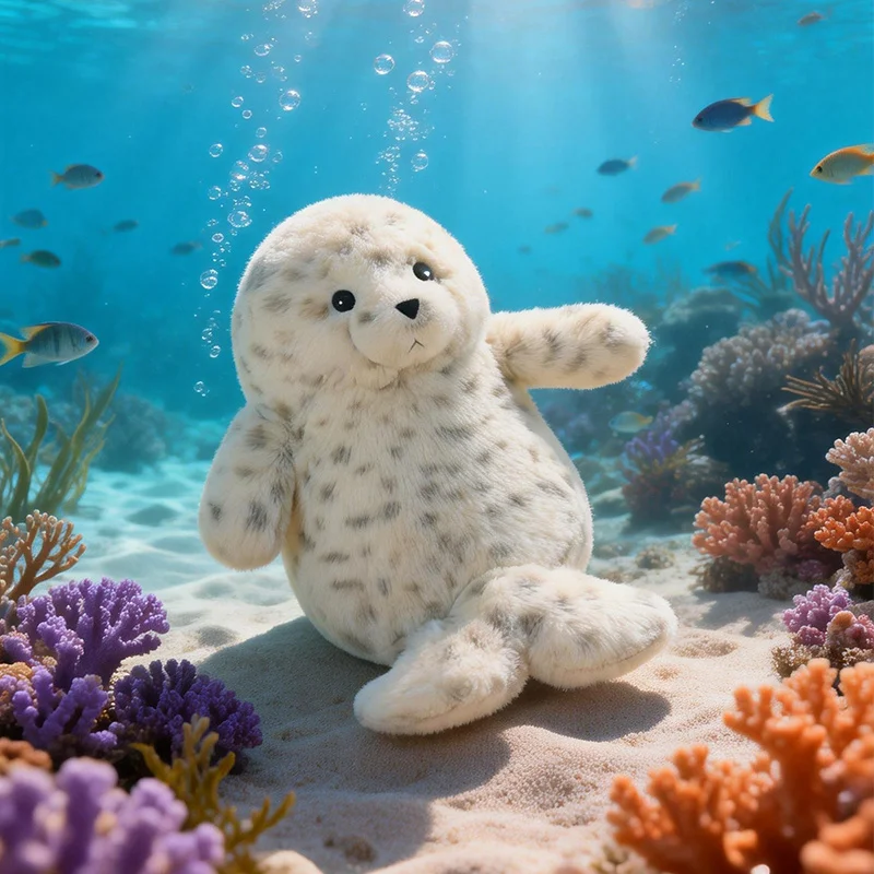 

Chubby Lovely Seal Plush Toy Soft Stuffed Comfortable Full Huggable Pillow Sofa Backrest Birthday Gifts