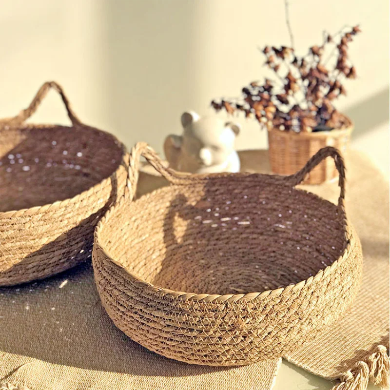 Imagem -04 - Yokee-rattan Woven Cat Bed Temporada Coçar Board Linhada de Coelho Lavável Cat Supplies Almofada Removível Casa de Dormir