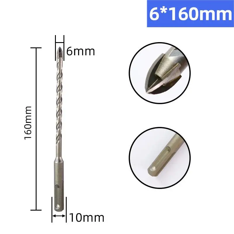 Imagem -06 - Sds Plus Shank Drill Bit Grupo Carboneto Azulejo Cerâmico Porcelana Concreto Tijolo Vidro Perfuração de Diamantes Ferramentas para Trabalhar Madeira 612 mm