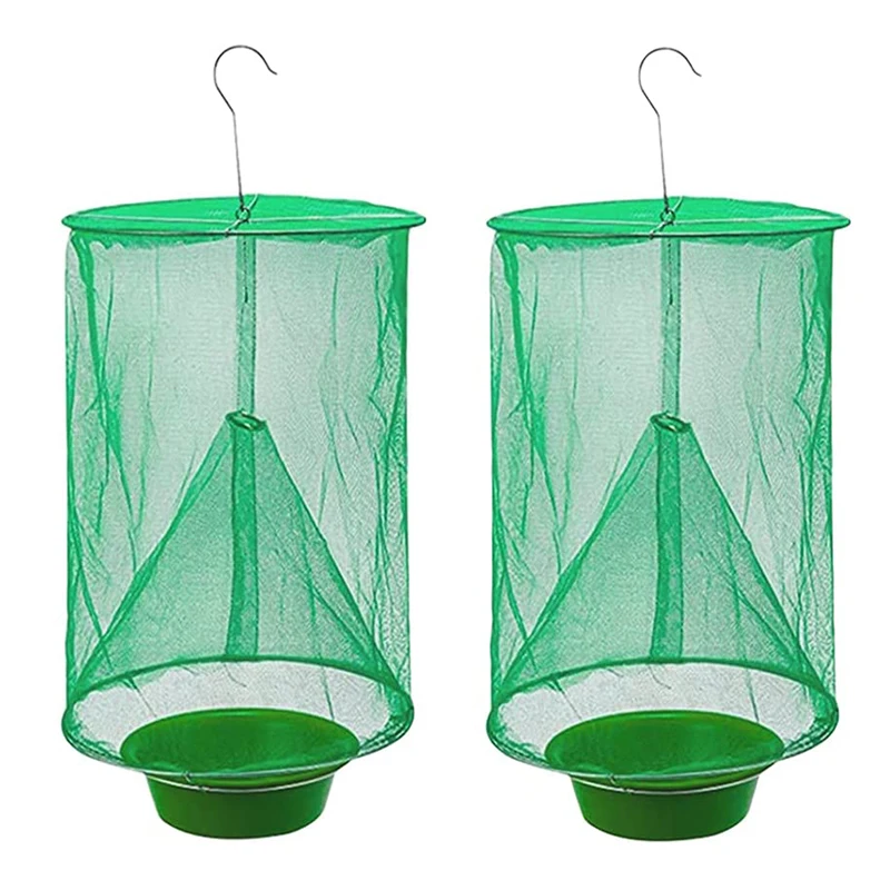 

Fly Catcher Killer Pest Control Reusable Hanging Fly Trap Flytrap Cage Net Traps Garden Hanging Flycatcher for Dropshipping