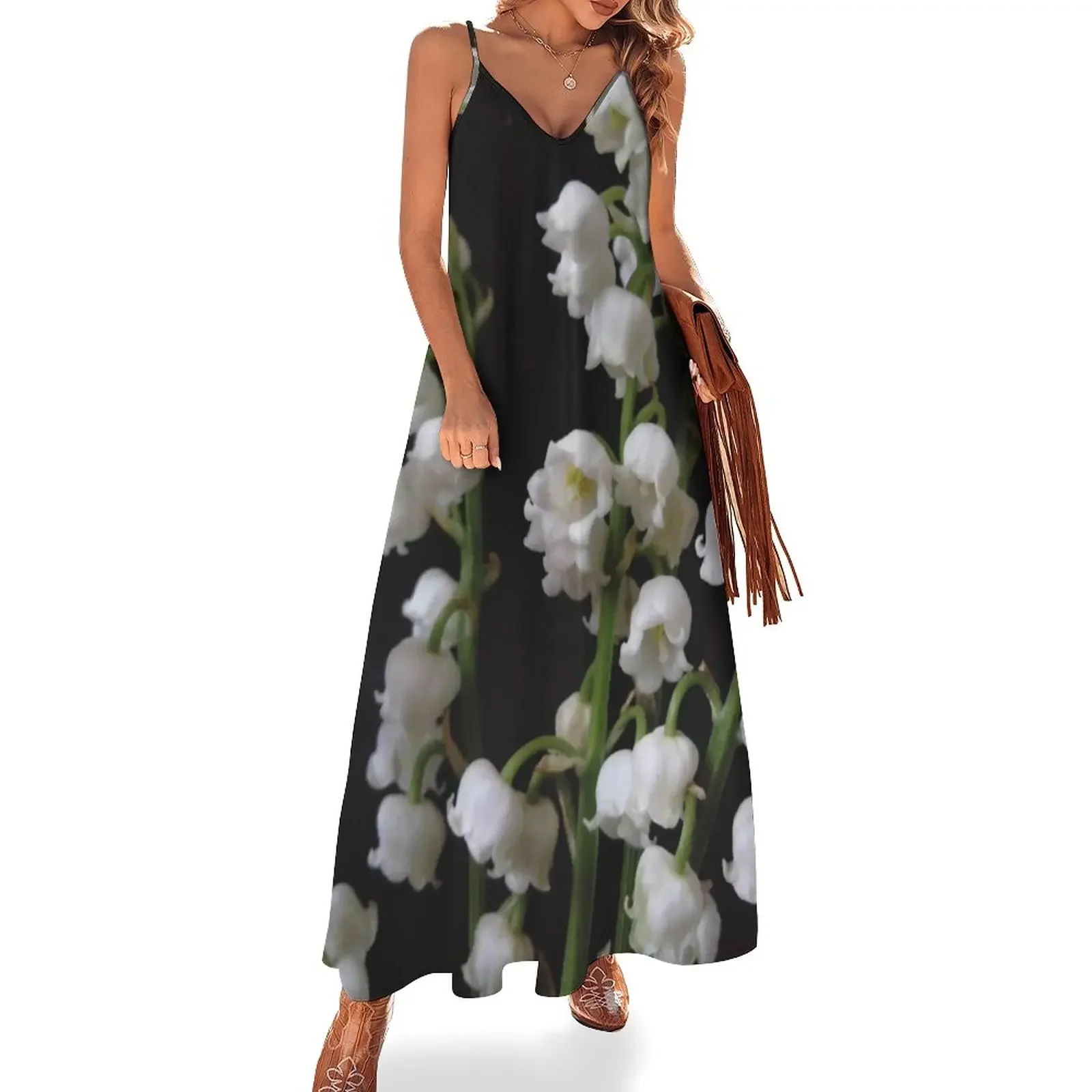 

Lily of the Valley flower 09 Sleeveless Dress clothes for woman dresses korean style summer woman dress 2025