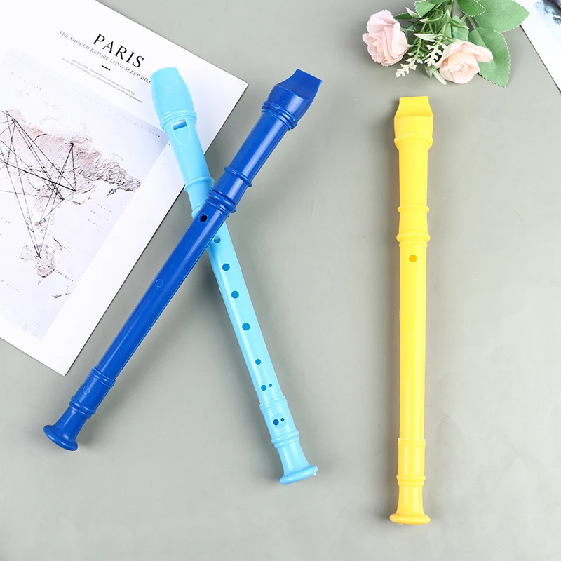 8 Holes Plastic Recorder Long Flute Woodwind Instrument Colorful Instrumens Long Flute 1pcs random color Freeshipping