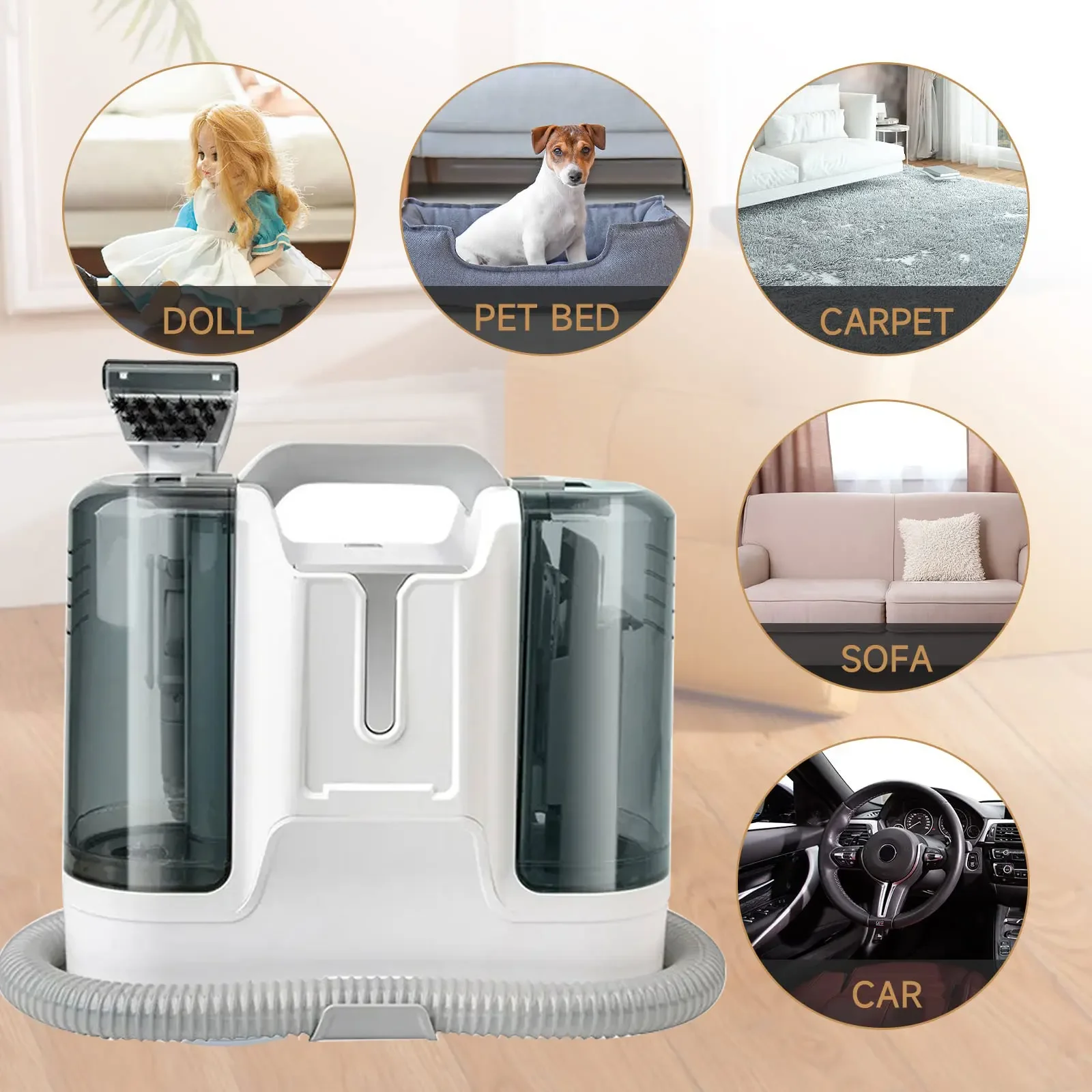 Household Vacuum Cleaner Wide Voltage Wired Multifunctional Jet Suction All-in-One Carpet Curtain Sofa Pet Hair Cleaning Machine