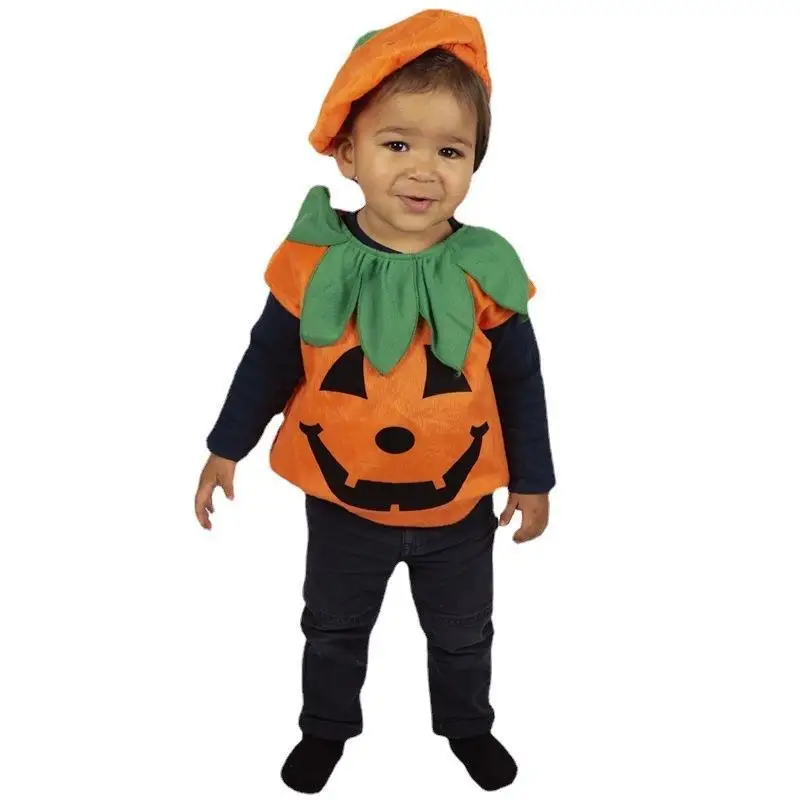 Kostium dyni na Halloween dla dzieci, strój na występy sceniczne, zabawny strój dyni, materiał PU, nowość na sezon wiosenny