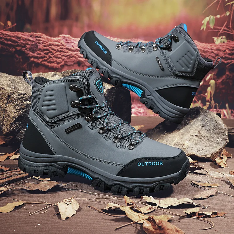 

Зимние мужские зимние ботинки большого размера, теплая и плюшевая толстая мужская хлопковая обувь, спортивная походная обувь для активного отдыха