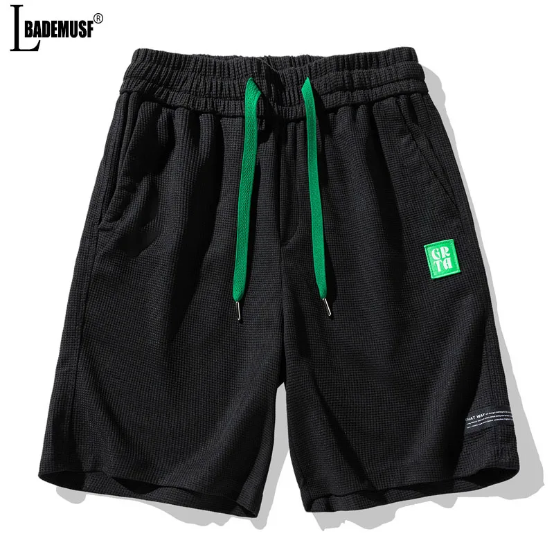 2024 Summer Comfort Breathable Casual Shorts Men Solid Color Body Building Running New Loose Fitting Basketball Motion Shorts