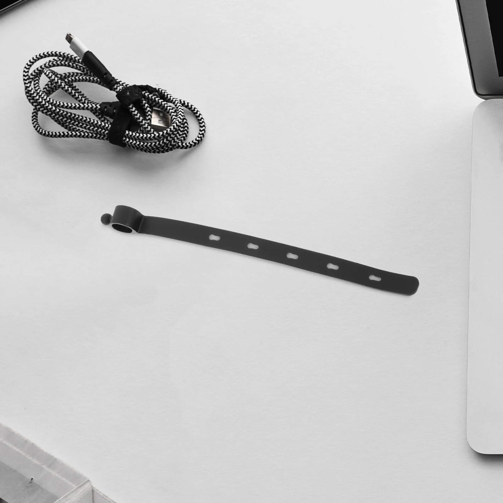 

10pcs Silicone Cable Ties Reusable Cord Organizers For Charging Usb Audio Cables Desktop Management Wire Organizer Straps