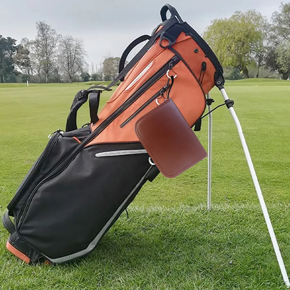 

Golf Large Capacity Storage Leather Bag, Convenient To Carry Multifunctional Large Capacity Tool Kit Golf Accessories Bag