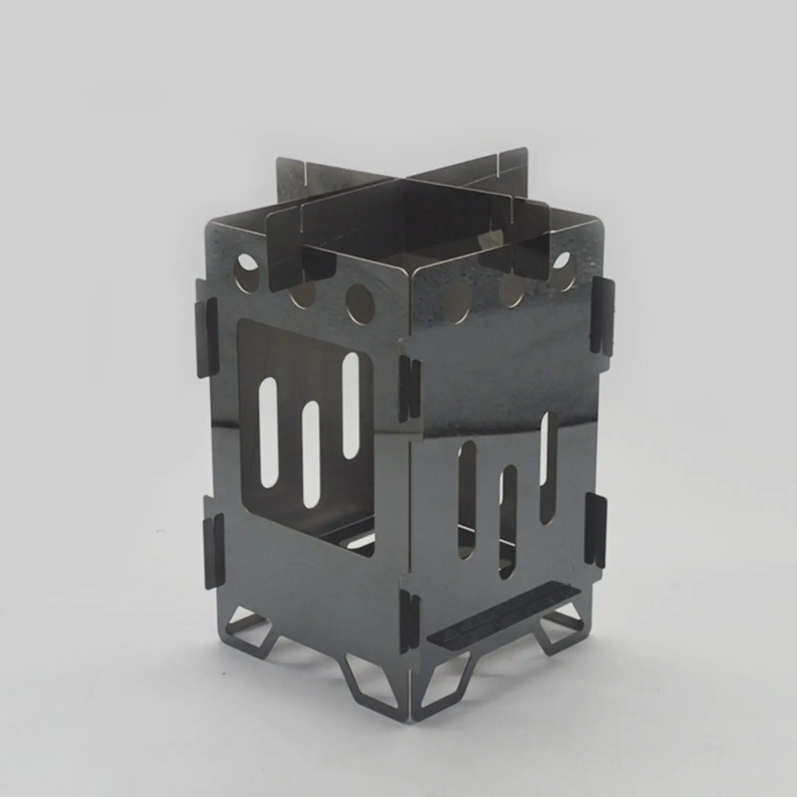 

Folding Wood Burning Stove Foldable Outdoor Burning Burner Durable with Storage Bag Equipment for Hunting Hiking Picnic