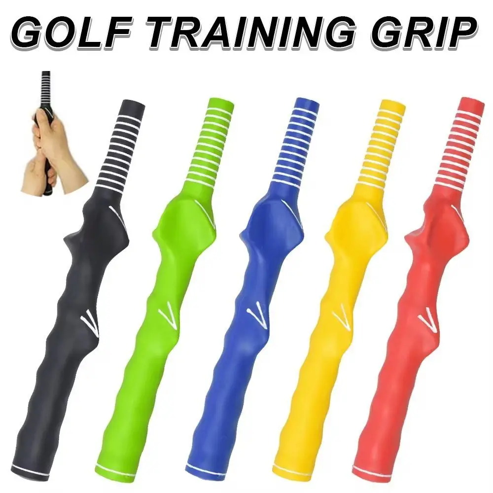 

Rubber Golf Rubber Hand Shape Grip Corrector Right Hand Golf Practice Pole Grip Lightweight Non-Slip Golf Swing Training Grip