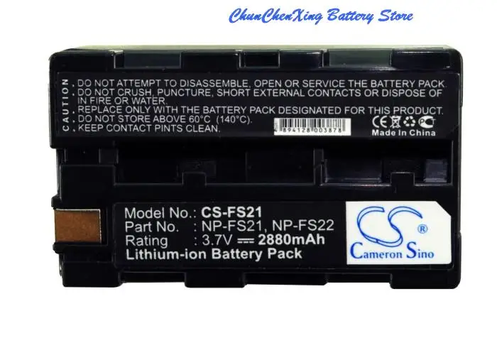 2880mAh Battery NP-FS20 NP-FS21 NP-FS22 for Sony DCR-PC5E DCR-PC3E PC1 PC2E PC5 PC3 PC1E PC5L PC4 PC2 TRV1VE PC4E