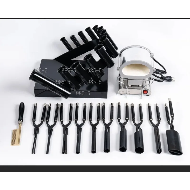 Beauty Salon Multi-functional Hair Iron, PTC Heated Hair Straightener Curler