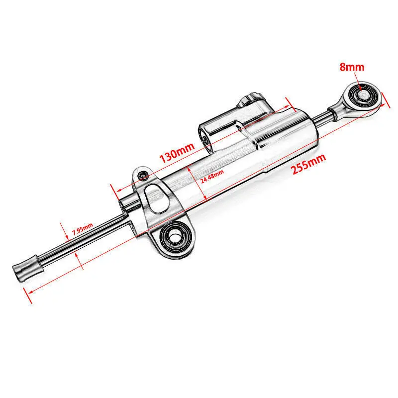 Motorcycle General Titanium Ruler Direction Damper Steering Damper Anti sway head stabilizer bar titanium YAMAHA YZF R62006-2017