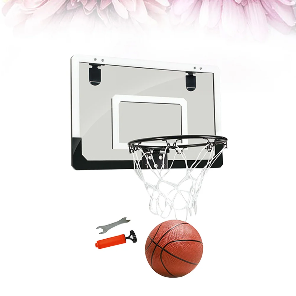Planche de basket-ball suspendue pour porte, 1 pièce, sans poinçonnage, Mini panneau arrière, Suspension transparente, PVC Durable pour usage intérieur