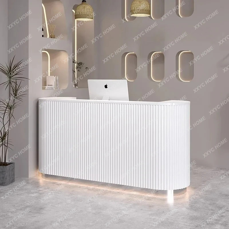 ML Simple modern front desk checkout page clothing store bar beauty salon company consultation reception desk