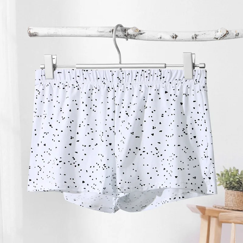 Men Dot Print Cotton Lounge Arro Shorts Loose Fit Breathable Split Hem Soft Casual Summer Sleep Boxer Shorts Male Home Underwear view 4