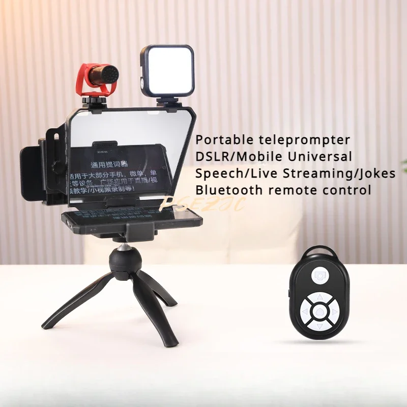 Teleprompter do transmisji na żywo Mobilna lustrzanka z dużym ekranem Przenośny, mały, specjalistyczny teleprompter do nagrywania wideo