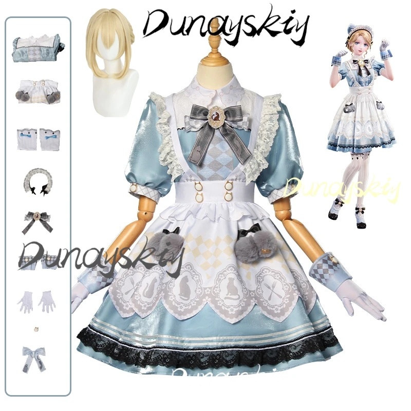 Festa de chá nikki cosplay anime infinito nikki traje peruca bonito lolita vestido uniforme feminino personalizado roupa de festa de halloween