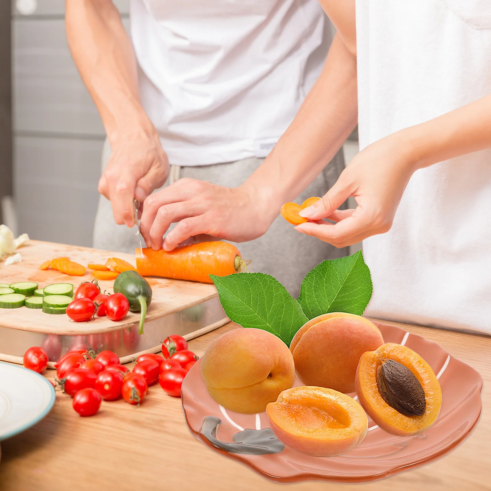 

Керамическая тарелка в виде тыквы, практичная многофункциональная кухонная обеденная тарелка для фруктов, завтрака, стейка, салата, реквизит для фотосъемки