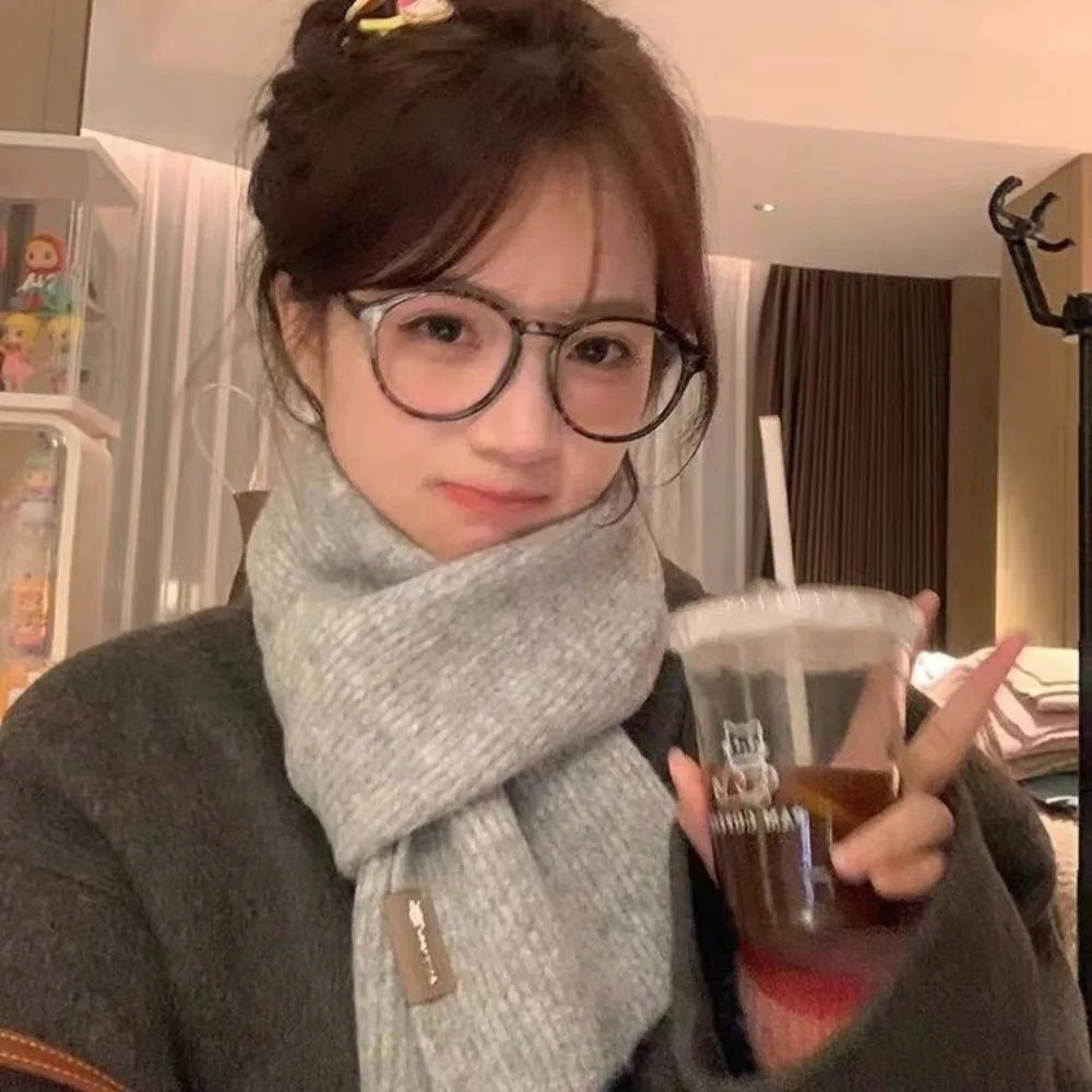 

Новый ветрозащитный теплый холодостойкий шейный платок, универсальный однотонный вязаный шарф на осень и зиму